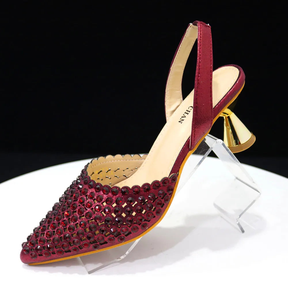 New Diamond Design Shoe and Bag Set ED221