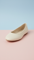 Vanilla Cream Soft Leather Ballet Flat