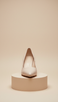 Porcelain Leather Pointed-Toe Pump